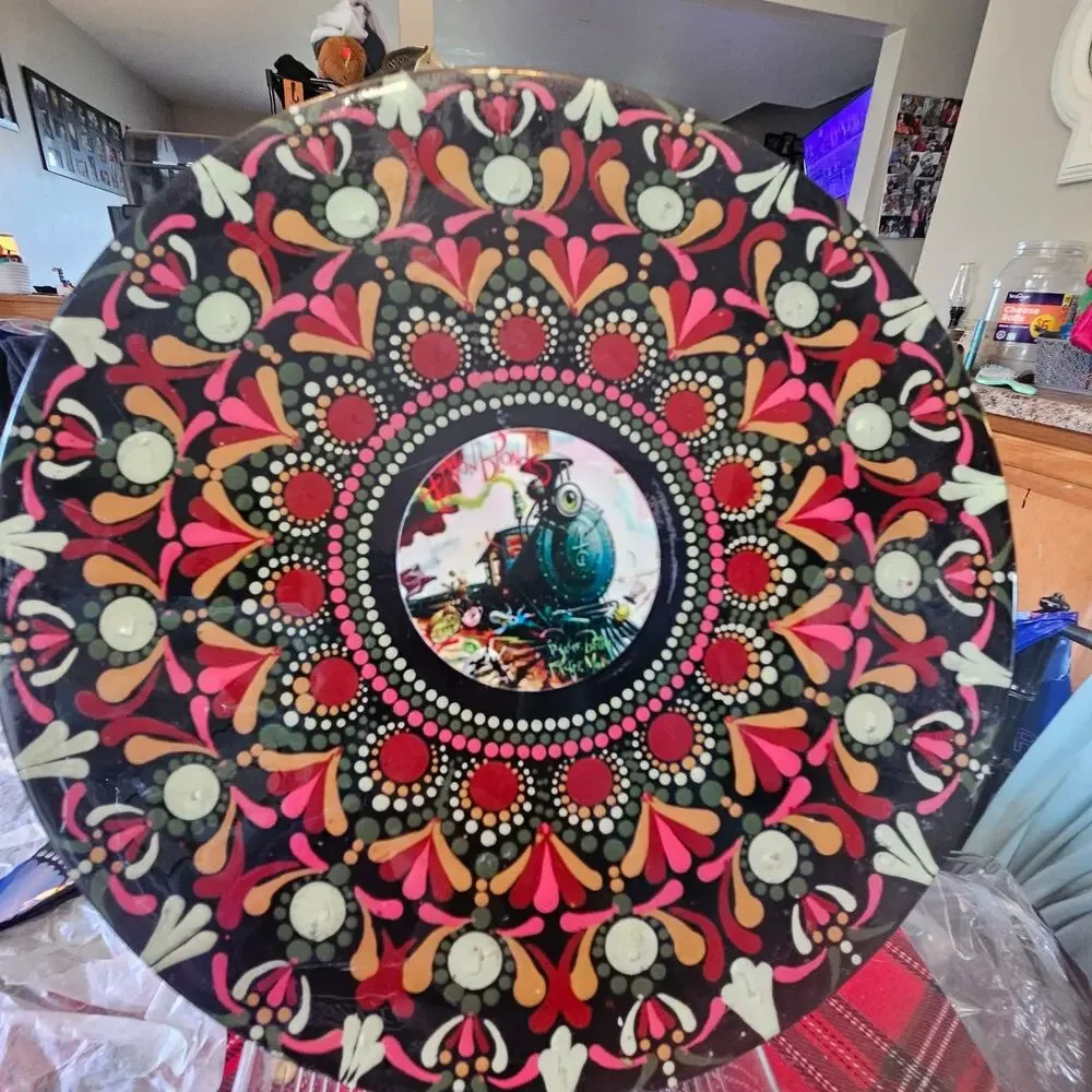 4 Non Blondes Hand Painted 10 Inch Album Mandala Wall Art Dainty Dots